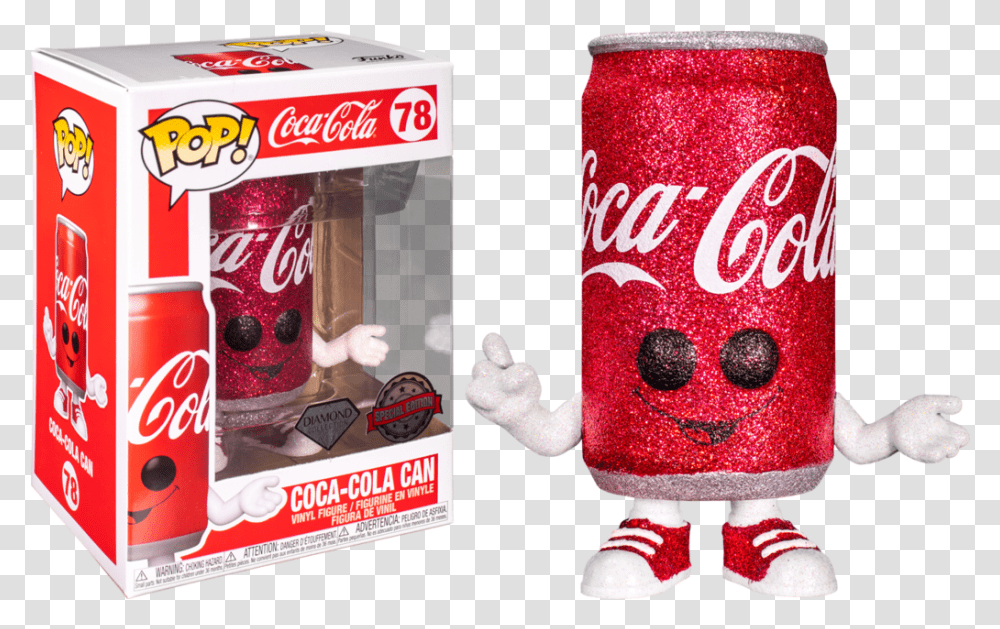 Pop Ad Icons Coca Funko Coca Cola Can Diamond, Coke, Beverage, Drink, Soda Transparent Png