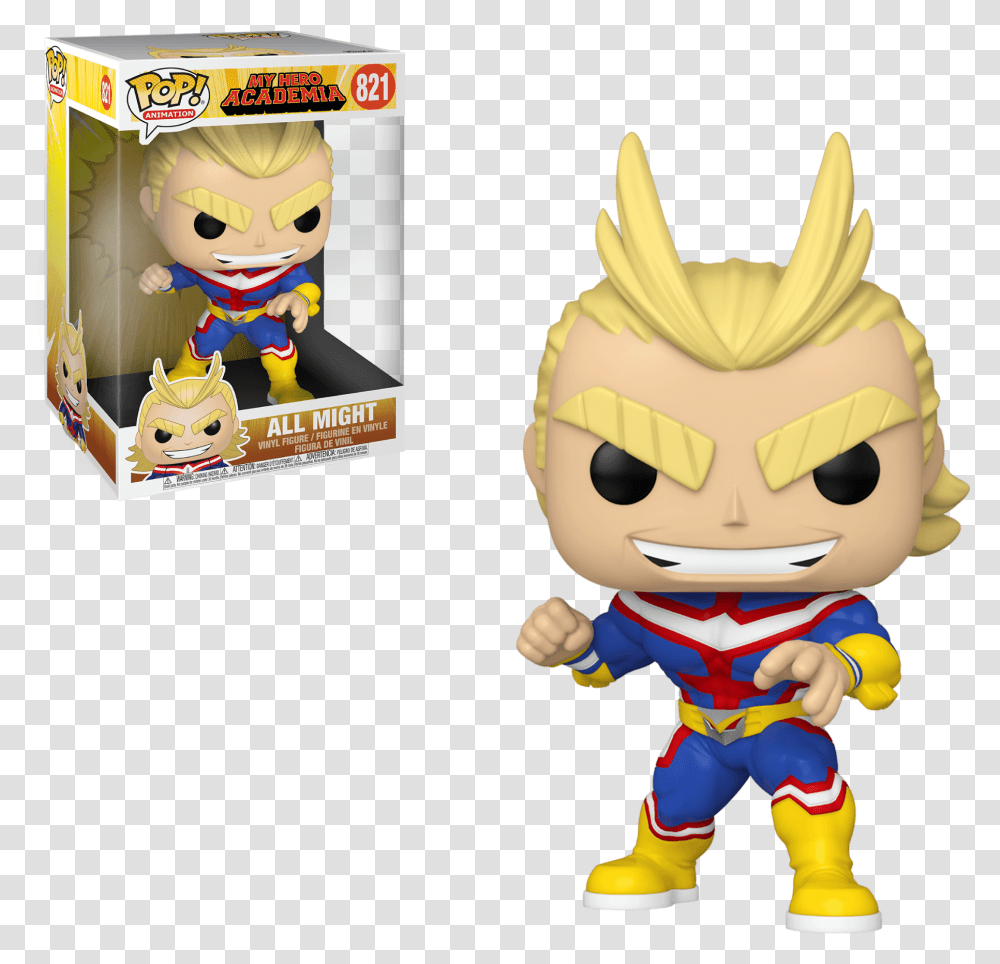 Pop Animation My Hero Academia 821 All Might 10inch Super Sized 10 Inch All Might Funko, Toy, Figurine, Super Mario, Mascot Transparent Png