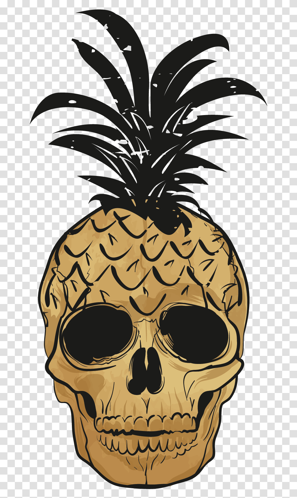 Pop Art Pineapple Wall Sticker Pineapple Skull, Plant, Fruit, Food, Sunglasses Transparent Png