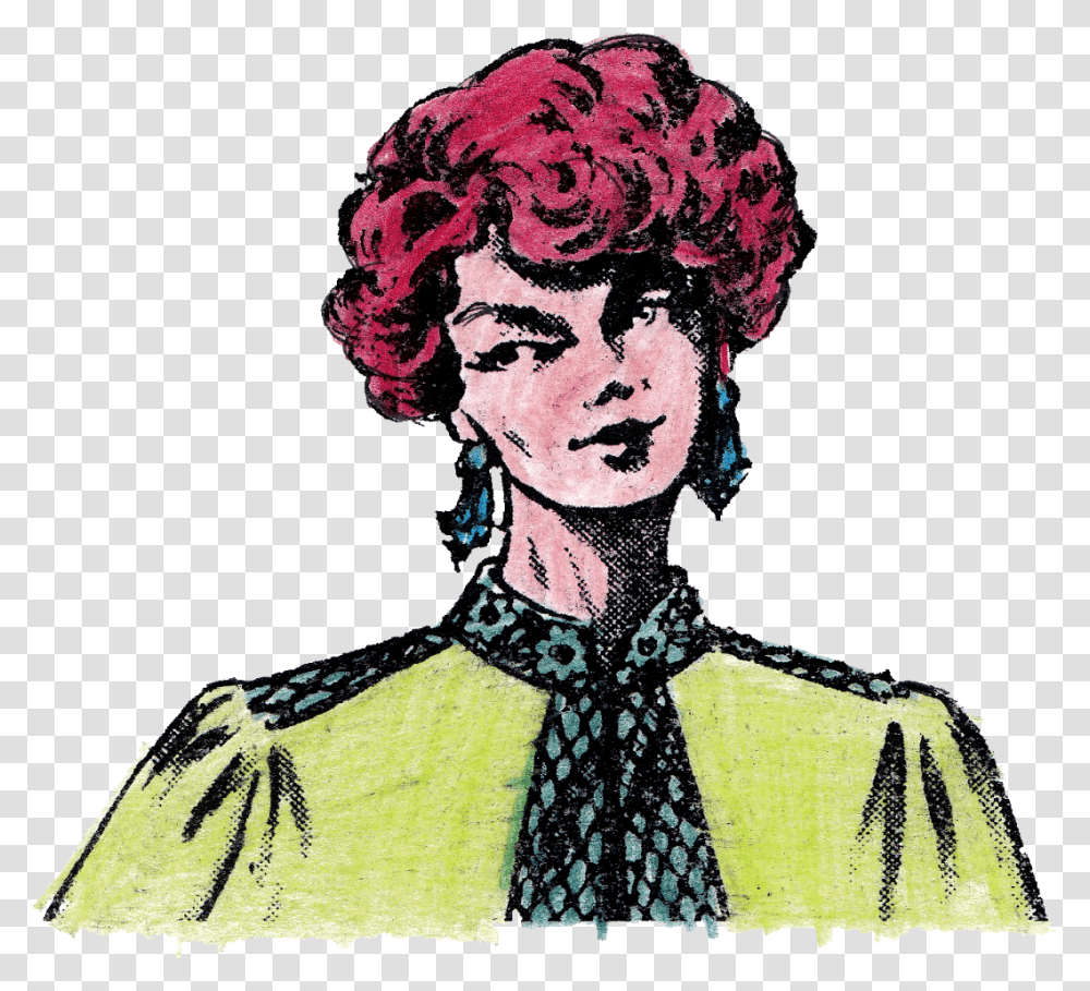 Pop Art Woman Drawing 6 Illustration, Person, Face, Painting Transparent Png
