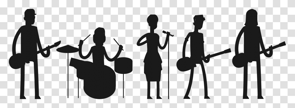 Pop Band Pop Band Images, Person, Crowd, Silhouette, Music Band Transparent Png