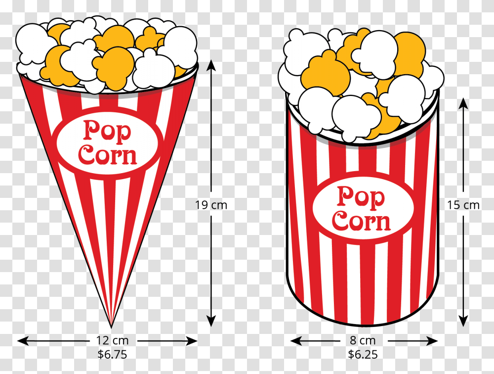 Pop Clipart And Popcorn Volume Of Cone Popcorn, Food, Ketchup, Snack Transparent Png
