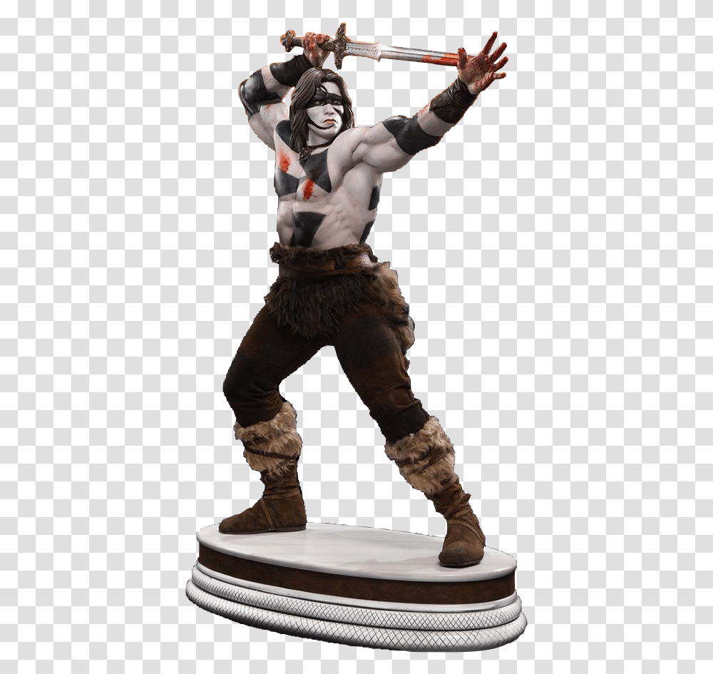 Pop Culture Shock Conan The Barbarian War Paint Statue Conan War Paint Statue, Figurine, Person, Human, Costume Transparent Png