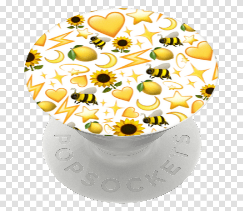 Pop Emoji Yellow Emoji Popsockets Yellow Popsocket Emoji, Birthday Cake, Dessert, Food Transparent Png