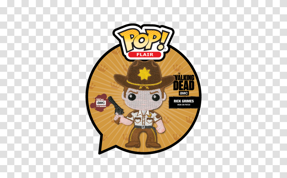 Pop Flair Rick Grimes, Hat, Apparel, Label Transparent Png