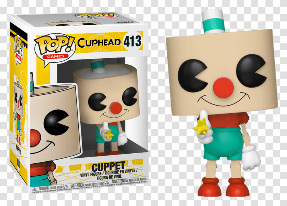 Pop Games Funko Cuphead, Label, Paper, Cardboard Transparent Png