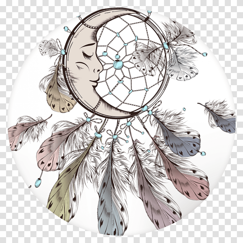 Pop Grip Dream Catcher Dreamcatcher, Doodle, Drawing, Astronomy Transparent Png