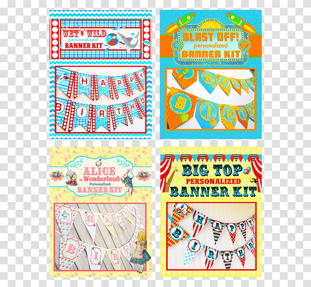 Pop Parties Shark Party Happy Birthday Banner Pool Motif, Label, Sticker, Collage Transparent Png
