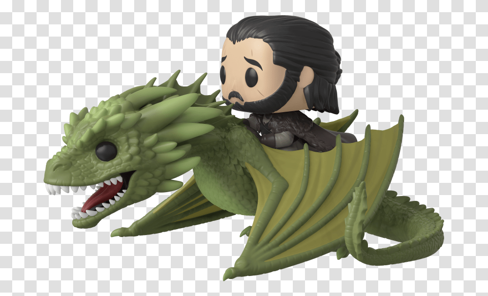 Pop Rides Game Of Thrones Jon With Rhaegal Gamestop Jon Snow Rhaegal Pop, Green, Plant, Animal, Toy Transparent Png