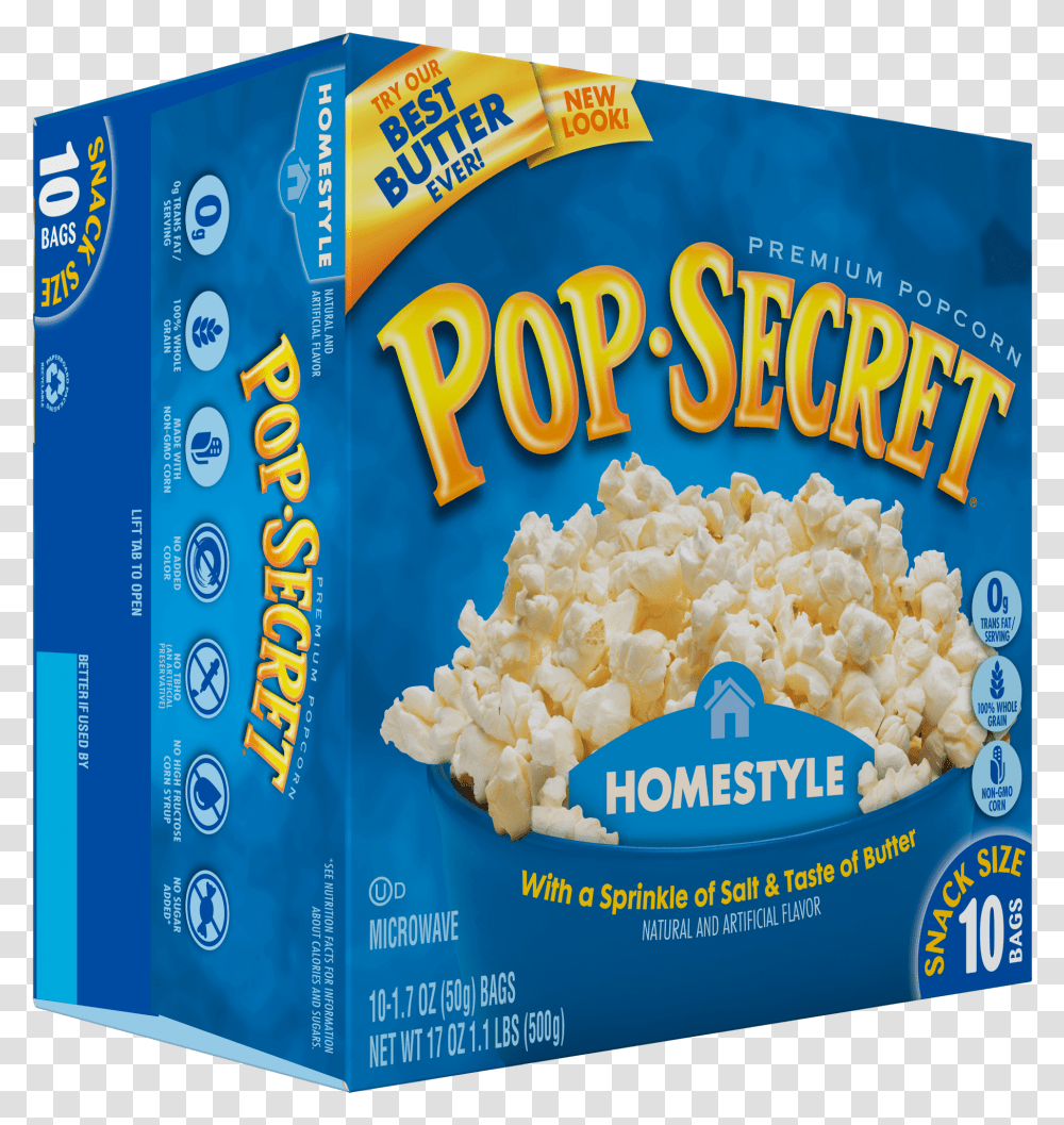 Pop Secret Kettle Corn Sweet And Crunchy, Food, Popcorn, Flyer, Poster Transparent Png