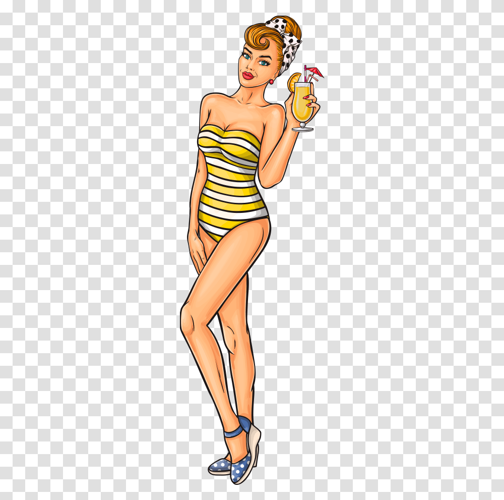 Pop Sexy Pop Art Girl, Person, Female, Costume Transparent Png