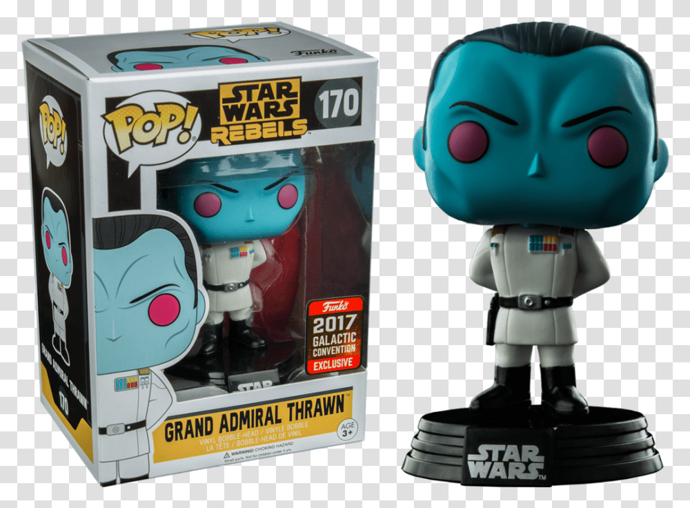Pop Star Wars Rebels Grand Admiral Thrawn Funko Pop, Robot, Toy Transparent Png