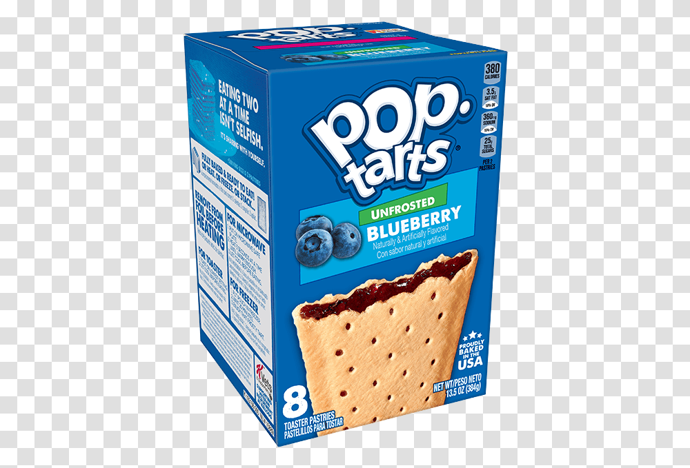 Pop Tarts Unfrosted Blueberry, Food, Bread, Cracker, Box Transparent Png