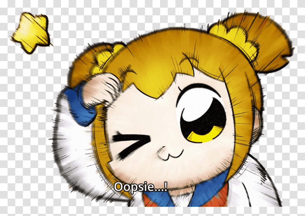 Pop Team Epic Blu Ray Anime Oopsie, Art, Face, Graphics, Drawing Transparent Png