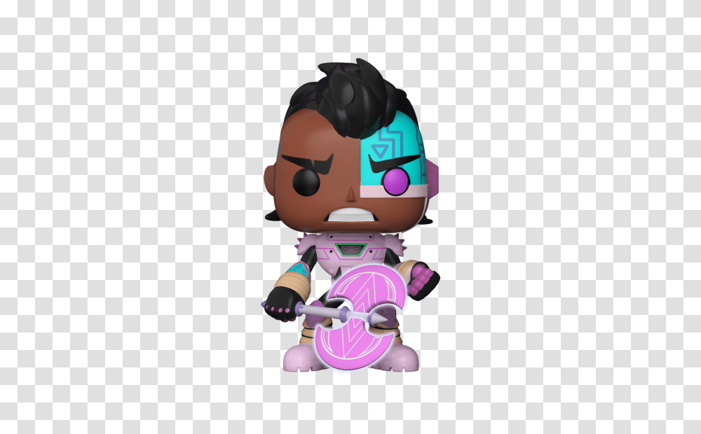 Pop Tv Teen Titans Go Cyborg With Glow Axe, Toy, Doll, Robot Transparent Png