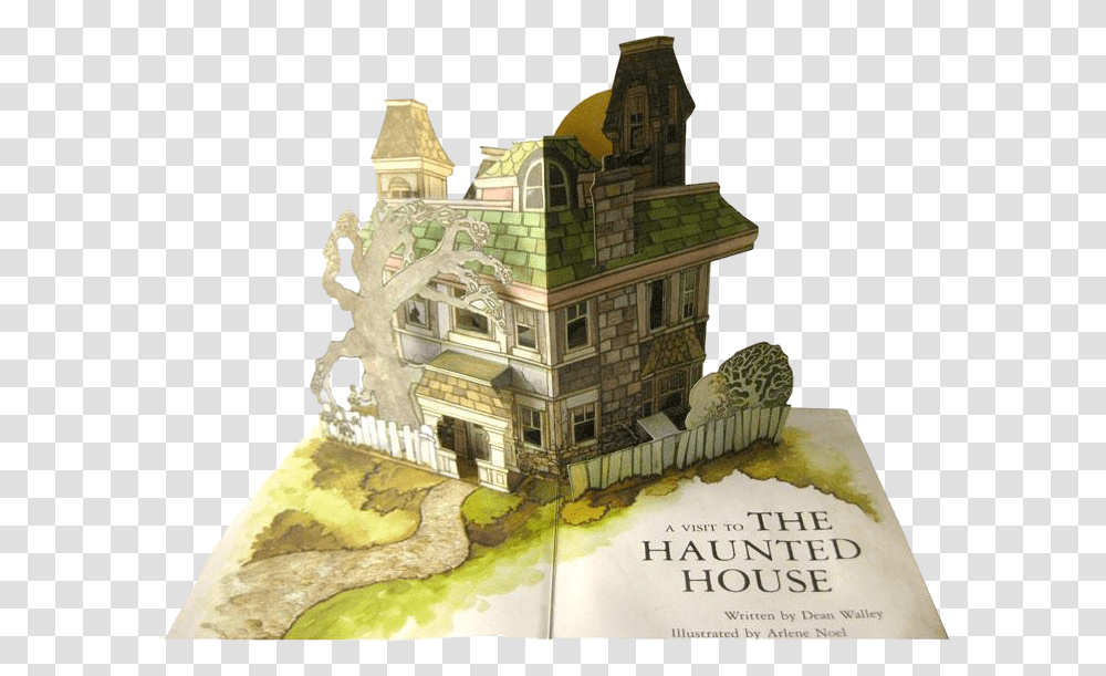 Pop Up Book Vintage Haunted House, Housing, Building, Mansion Transparent Png
