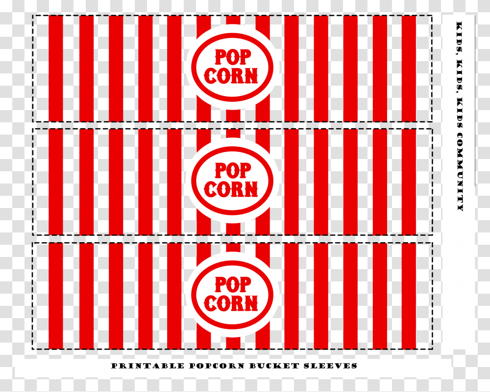 Popcorn Bucket Sleeves Family Movie Night Printable, Label, Word, Advertisement Transparent Png