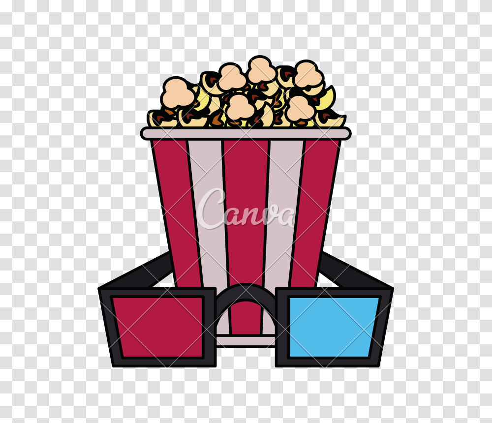 Popcorn Bucket With Glasses Icon, Trophy Transparent Png