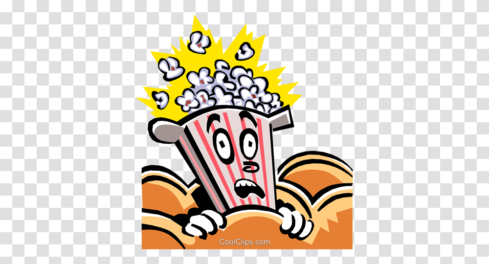 Popcorn Character Royalty Free Vector Clip Art Illustration, Advertisement, Poster, Flyer, Paper Transparent Png
