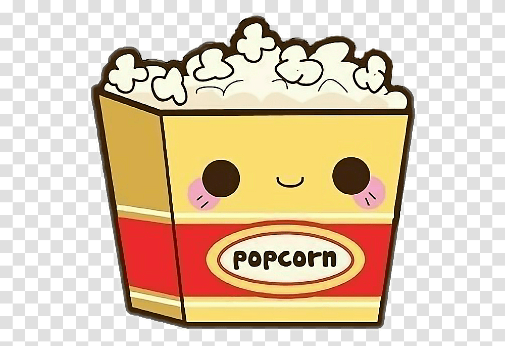 Popcorn Eat Food Tumblr Photo Nomnom Popcorn Kawaii, Box, Snack, Sweets, Confectionery Transparent Png