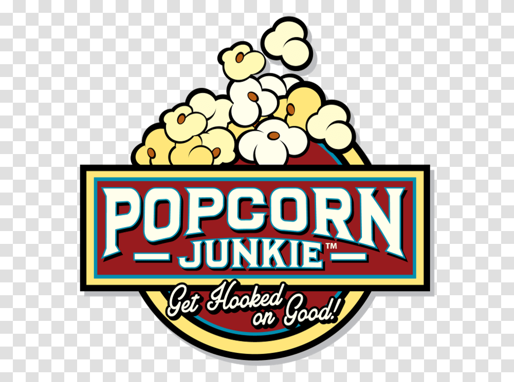 Popcorn Junkie Web, Label, Food, Word Transparent Png