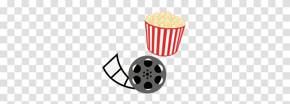 Popcorn Movie Reel Movie Night Scrapbook Cute Clipart, Tape, Food Transparent Png