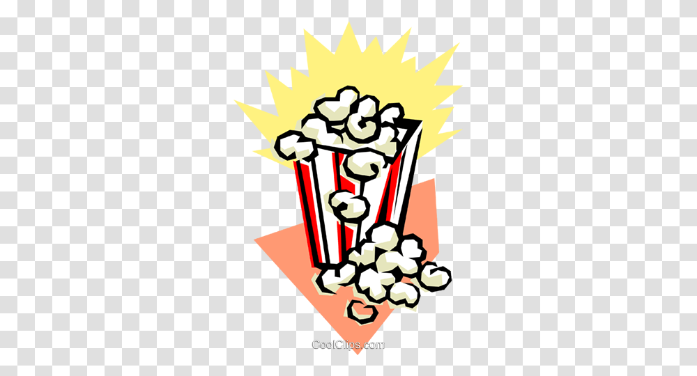 Popcorn Royalty Free Vector Clip Art Illustration, Poster, Advertisement, Food Transparent Png