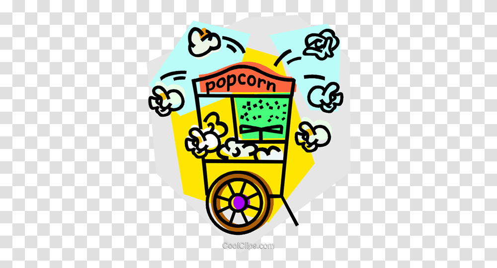 Popcorn Stand Royalty Free Vector Clip Art Illustration, Flyer, Poster, Paper, Advertisement Transparent Png