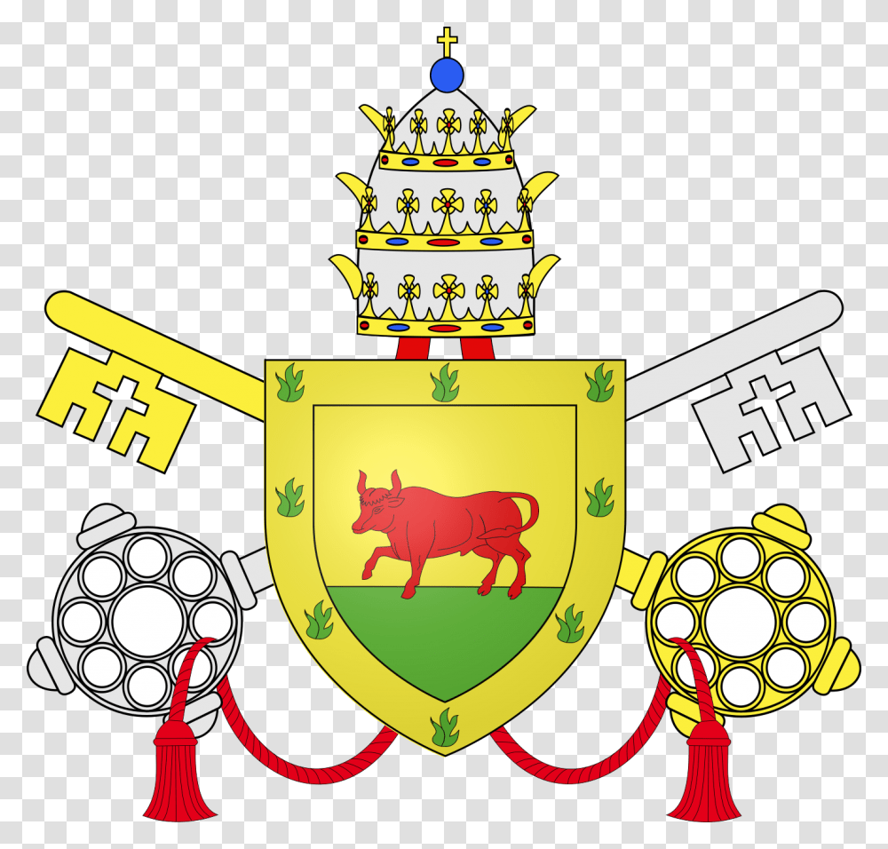 Pope Alexander Vi Coat Of Arms, Armor, Cow, Cattle, Mammal Transparent Png