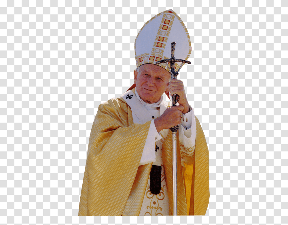 Pope John Paul Ii Pope John Paul Ii, Person, Tie, Crowd Transparent Png
