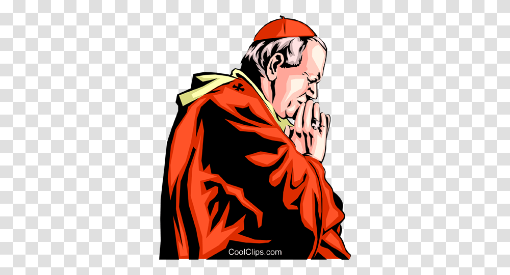Pope John Paul Ii Royalty Free Vector Clip Art Illustration, Person, Cloak, Fashion Transparent Png