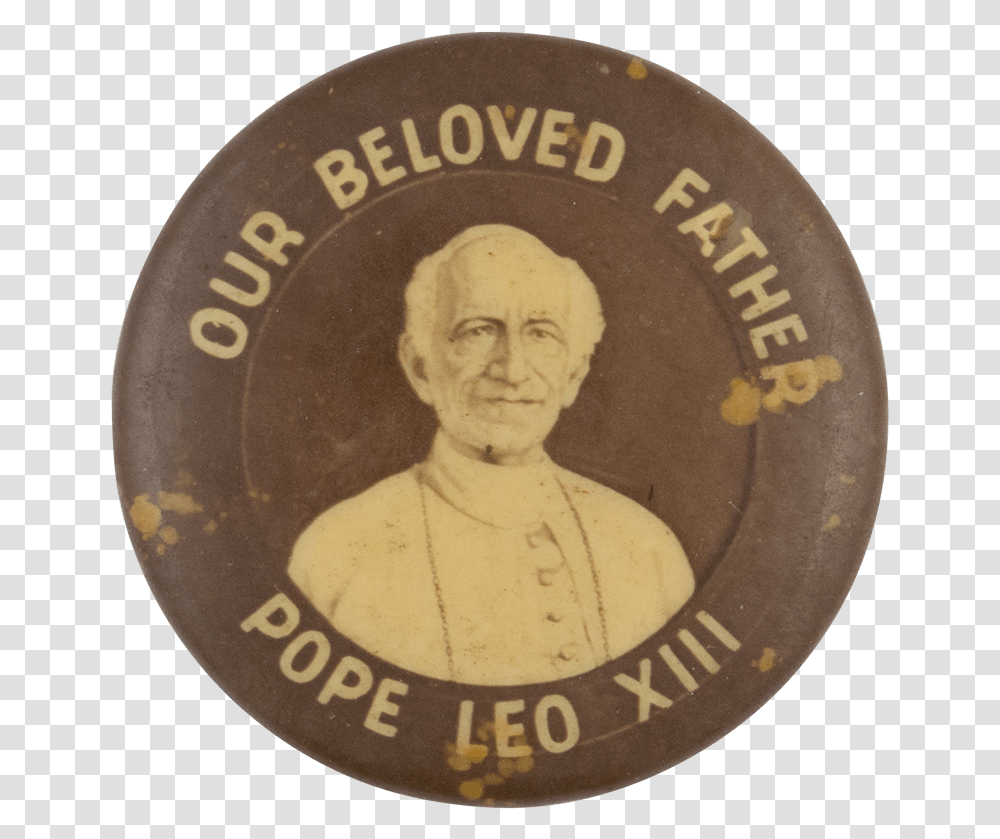 Pope Leo Xiii Art Button Museum Emblem, Logo, Trademark, Person Transparent Png