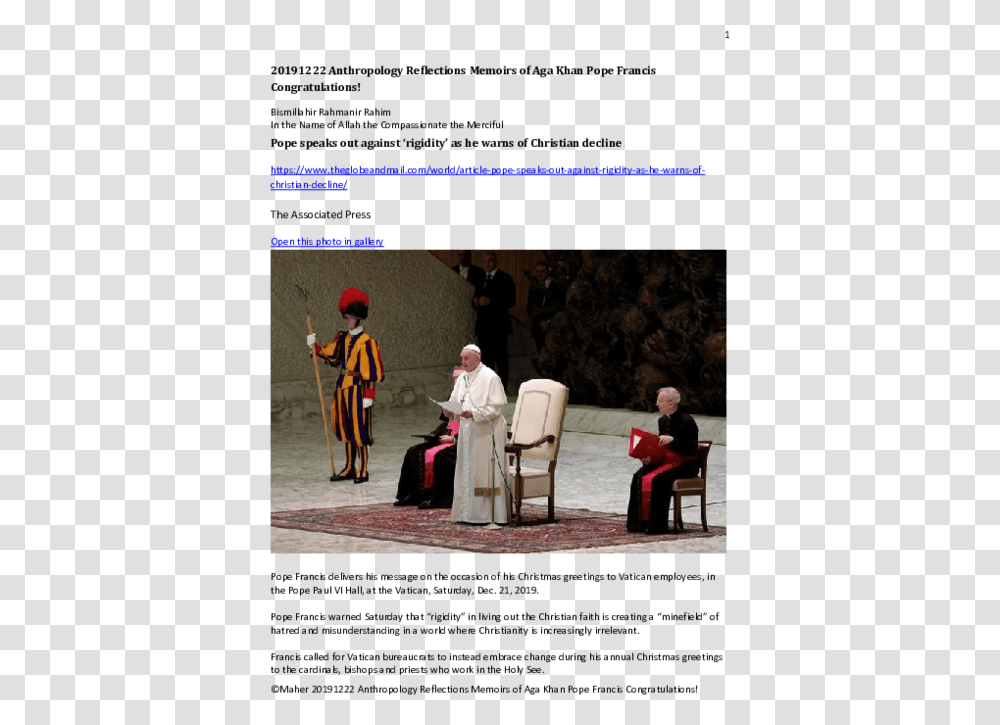 Pope Speaks, Person, Human, Military, Military Uniform Transparent Png