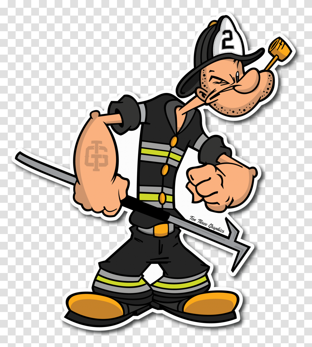 Popeye Firefighter, Fireman Transparent Png