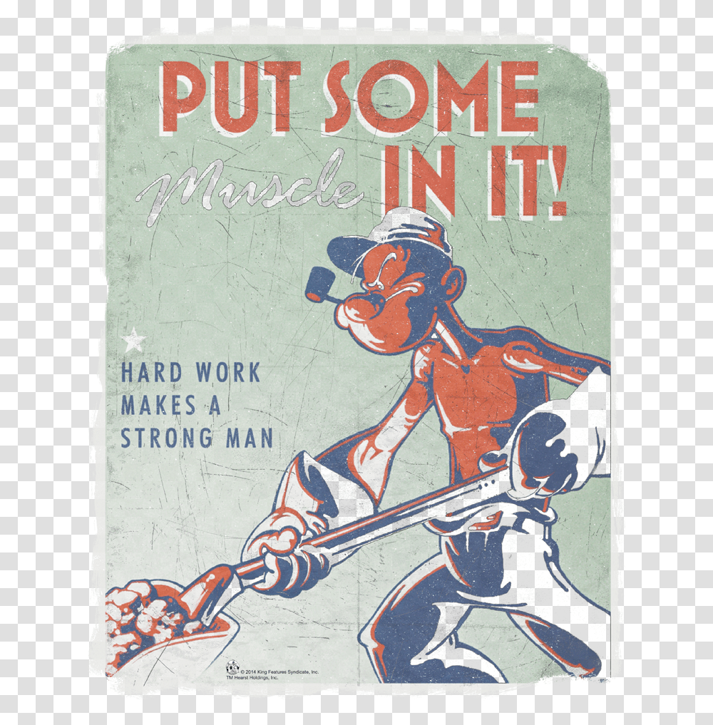 Popeye Hard Work Juniors Tank Poster, Advertisement, Book, Novel Transparent Png