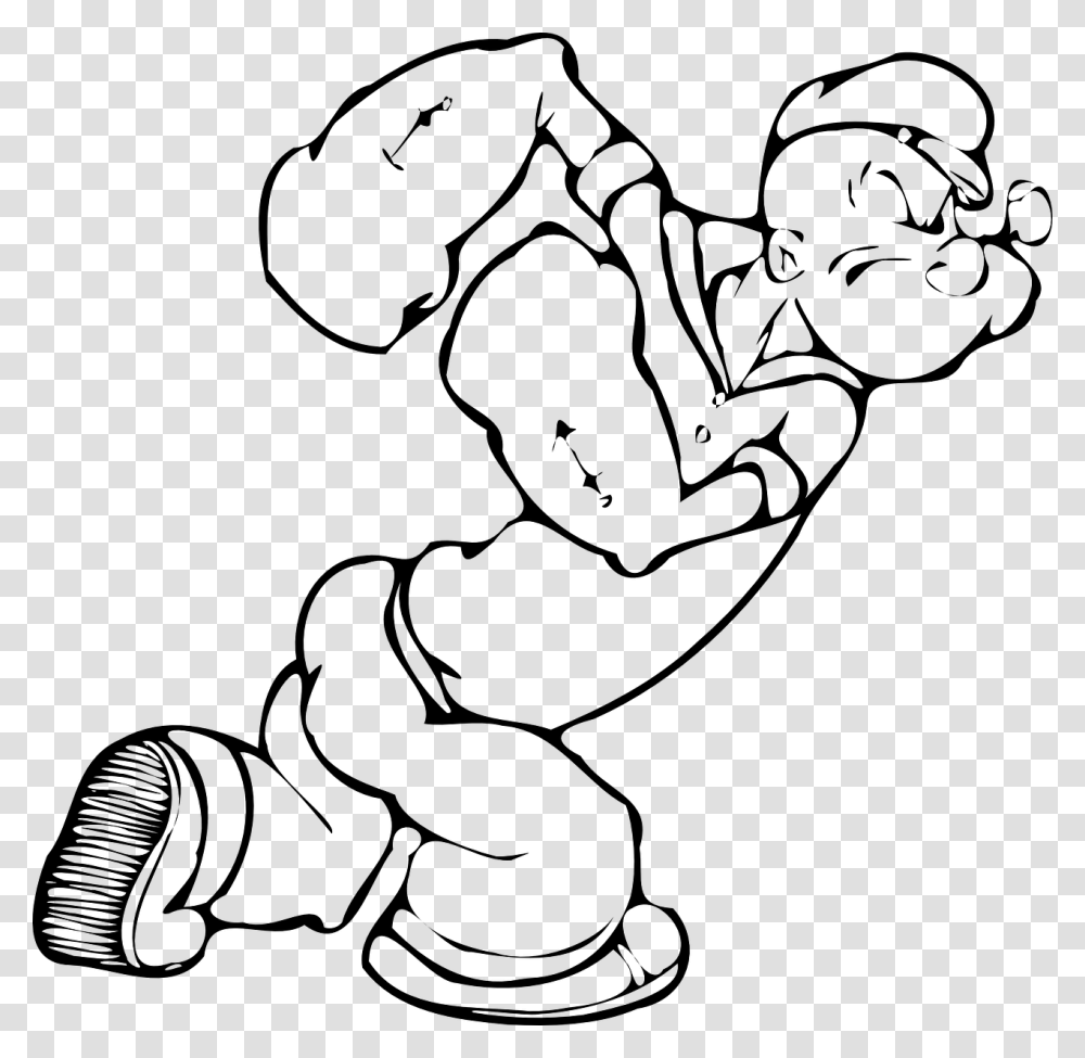 Popeye The Sailor Coloring Pages, Gray, World Of Warcraft Transparent Png