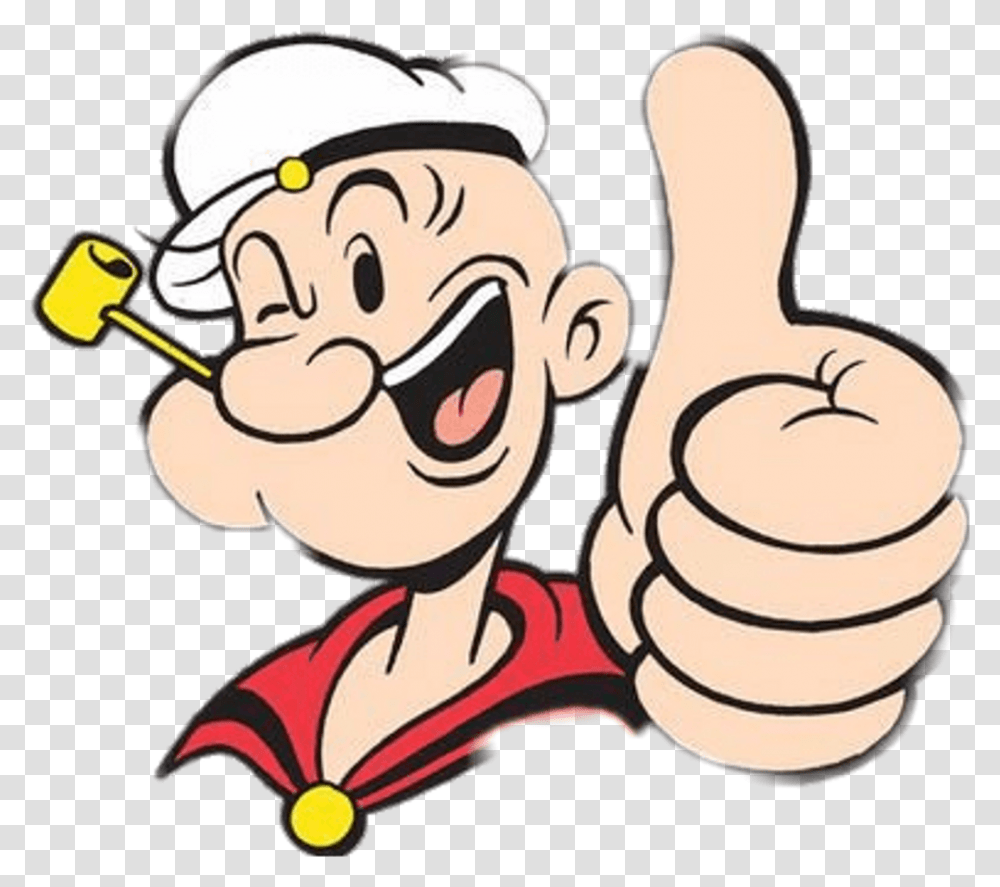 Popeye Thumb Up Popeye Thumbs Up, Finger, Poster, Advertisement, Drawing Transparent Png