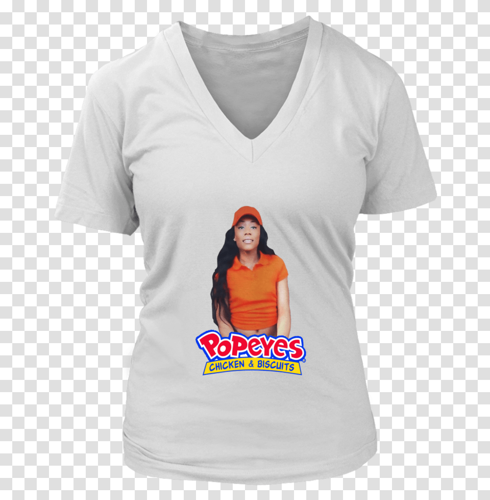 Popeyes Chicken And Biscuits Shirt - Tee Cream Queens Are February Born T Shirts, Clothing, Apparel, T-Shirt, Person Transparent Png
