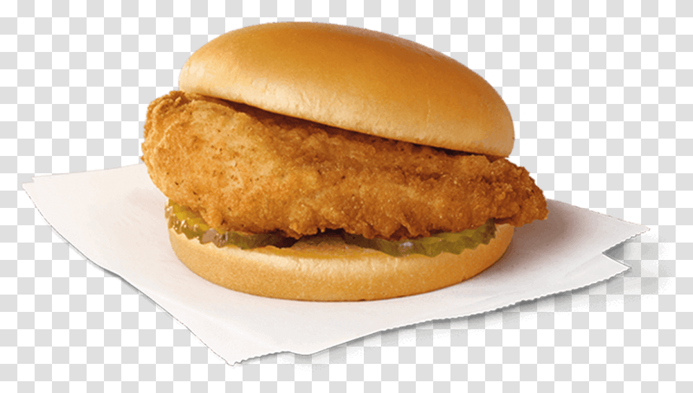 Popeyes Chicken Sandwich Vs Chick Fil, Burger, Food, Bun, Bread Transparent Png