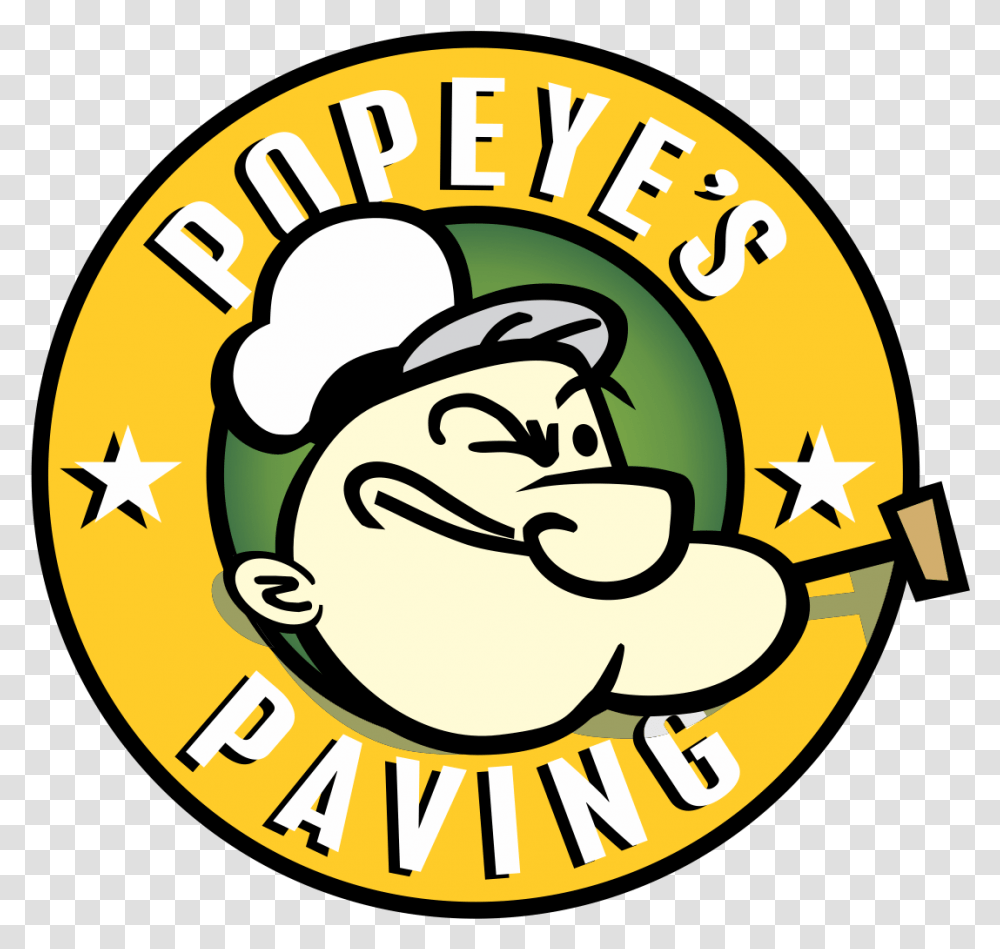 Popeyes Pavement Services Logo, Label, Text, Symbol, Trademark Transparent Png