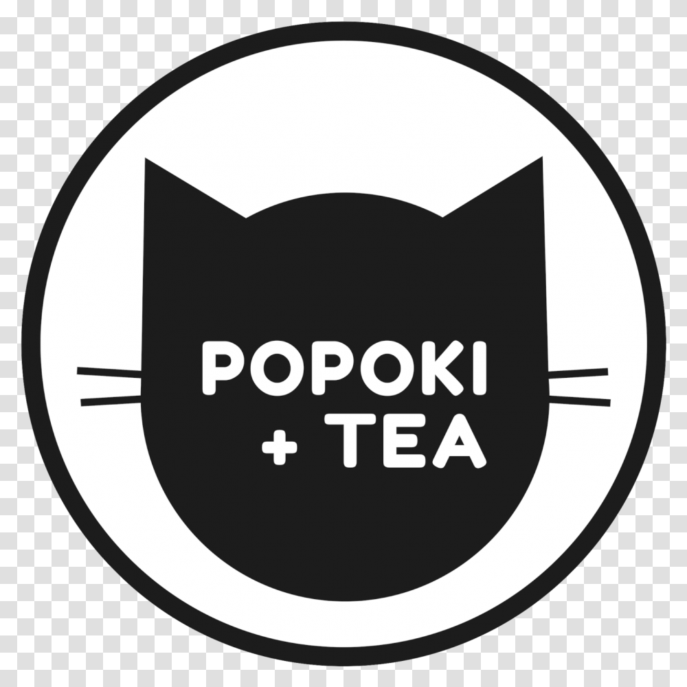 Popoki And Tea Logo - Circle, Label, Text, Symbol, Trademark Transparent Png