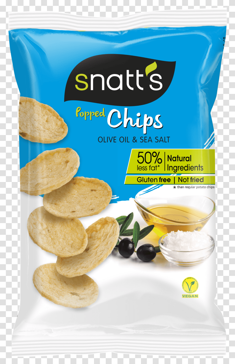 Popped Chips Olive Oil Salt Natu Chips, Plant, Food, Bread, Fruit Transparent Png