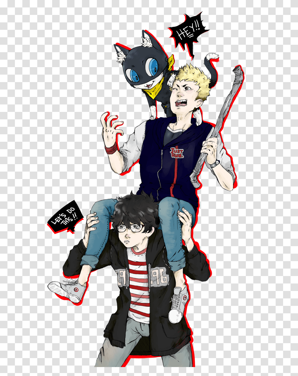 Popper On Twitter A Phantom Thief Pile Up, Person, Human, Comics, Book Transparent Png