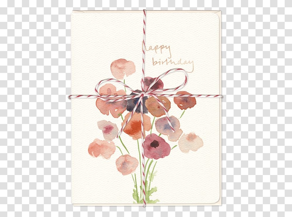 Poppies Birthday Card Elegant Birthday Card, Floral Design, Pattern, Graphics, Art Transparent Png