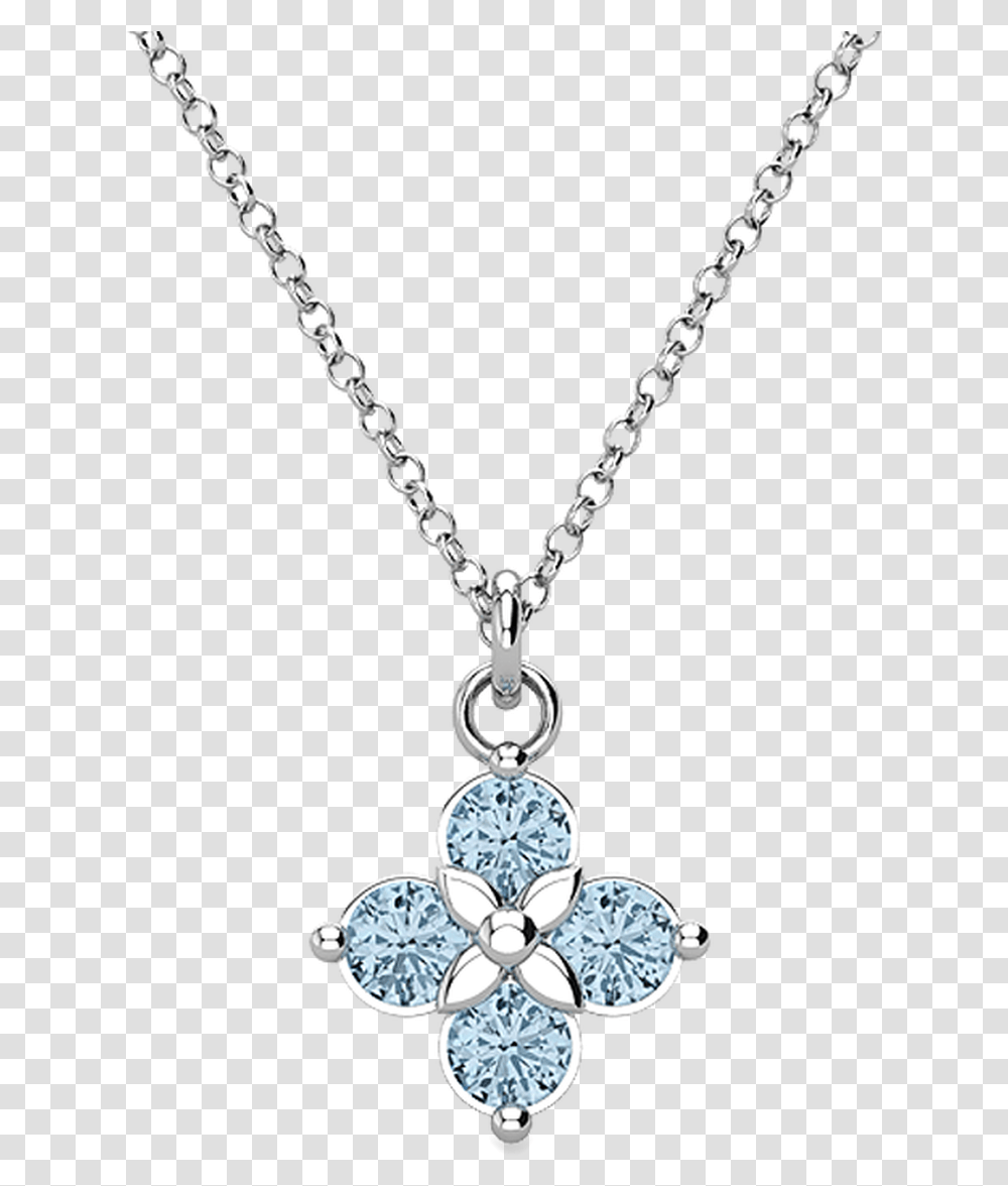 Poppy 14kw Sky Blue Topaz Necklace Round Diamond Invisible Setting Chain Designs, Pendant, Jewelry, Accessories, Accessory Transparent Png