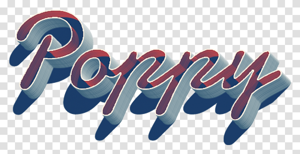 Poppy 3d Letter Name Graphic Design, Label Transparent Png