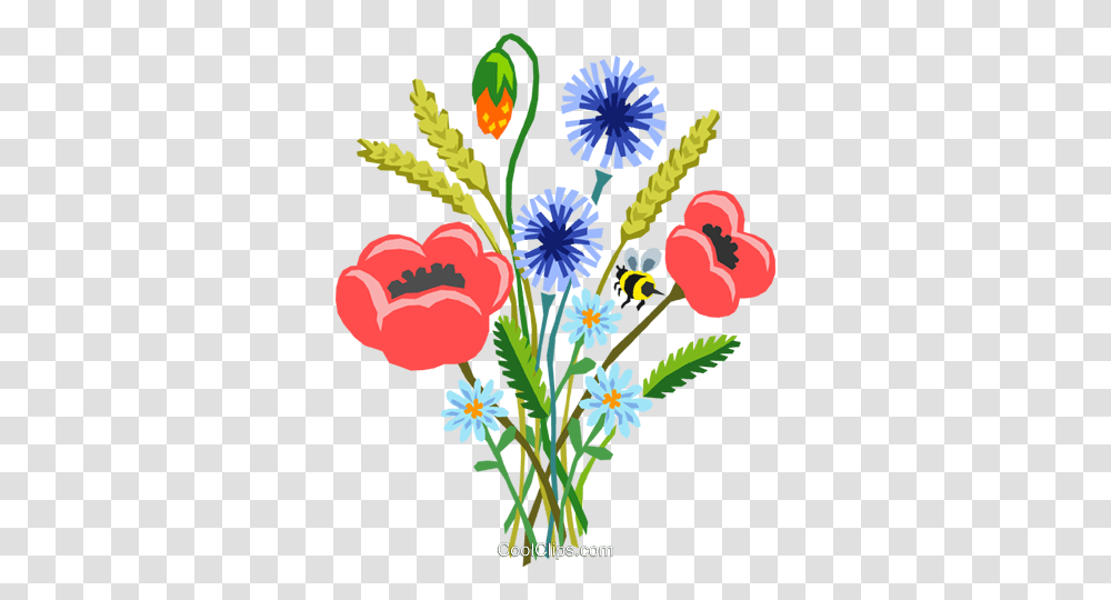 Poppy Bouquet Royalty Free Vector Clip Art Illustration, Floral Design, Pattern, Plant Transparent Png