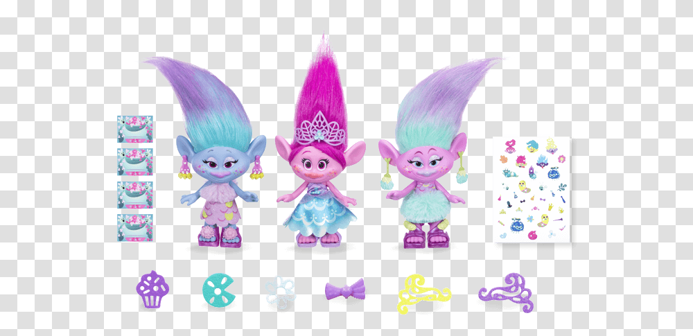Poppy Und Die Fashion Zwillinge Nabor Trolli Modnie Blizneci, Doll, Toy, Purple, Flower Transparent Png