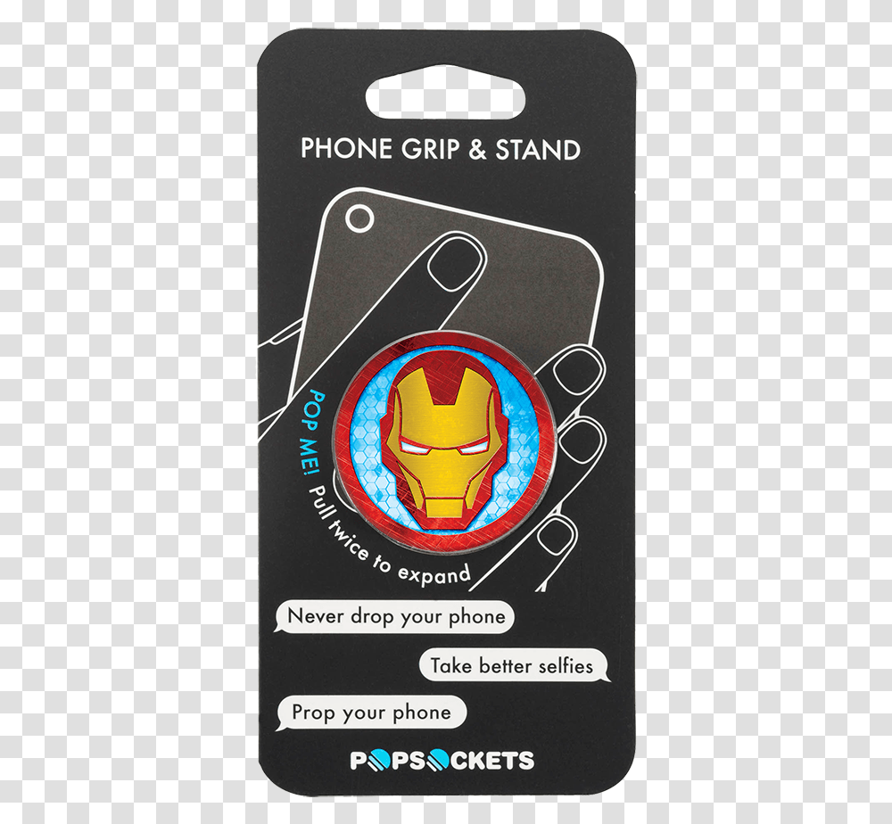 Popsocket Iron Man Avengers Marvel Phone Grip And Stand Ron Jon Popsockets, Poster, Advertisement, Mobile Phone, Electronics Transparent Png