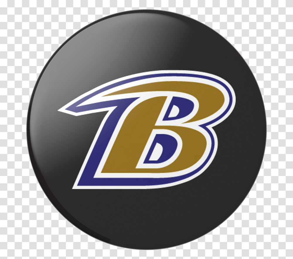 Popsockets Baltimore Ravens Logo Phone Circle, Symbol, Trademark, Text, Badge Transparent Png